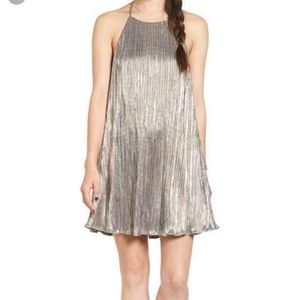 Nordstrom Lush brand Metallic Shift Dress